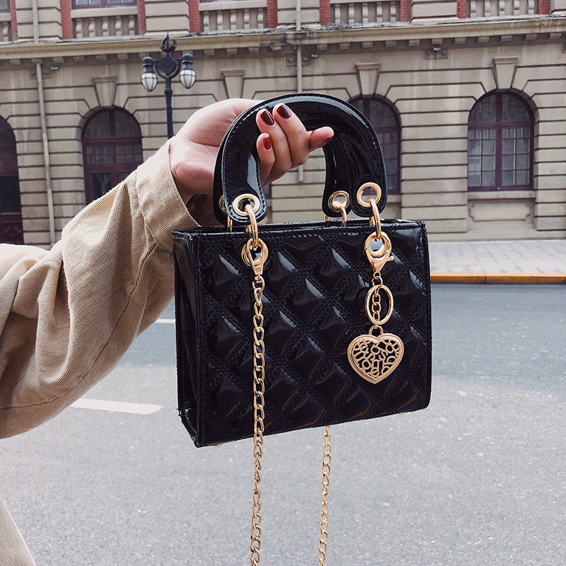 Sac à bandoulière en losange en similicuir pour femme