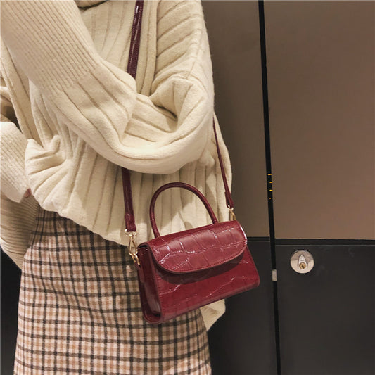 Mini Embossed Pattern Women's Straddle Bag