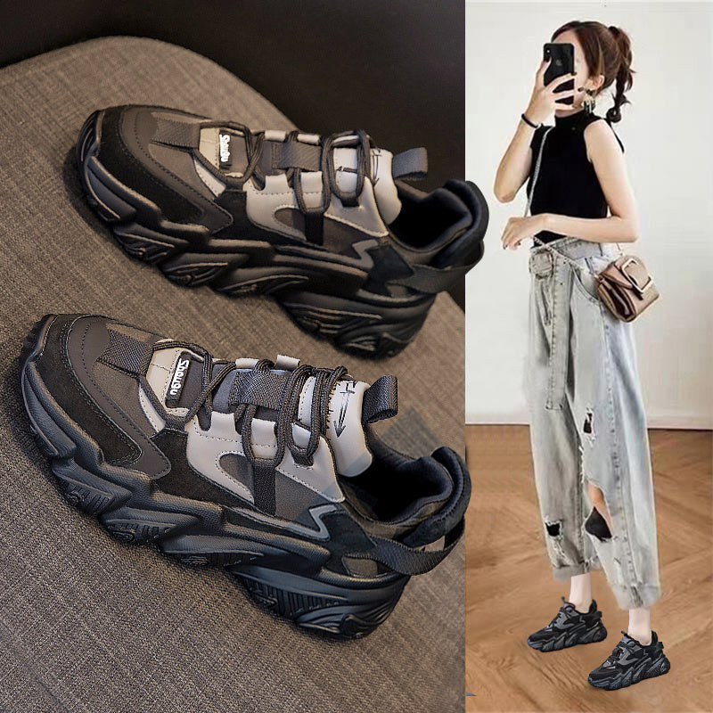 Chaussures de sport polyvalentes à semelles épaisses pour femme