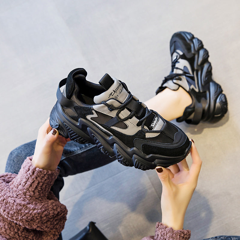 Chaussures de sport polyvalentes à semelles épaisses pour femme