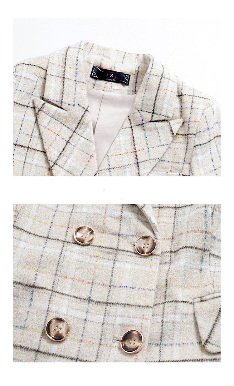 Large Plaid Fashion Trend Casual Suit Jacket