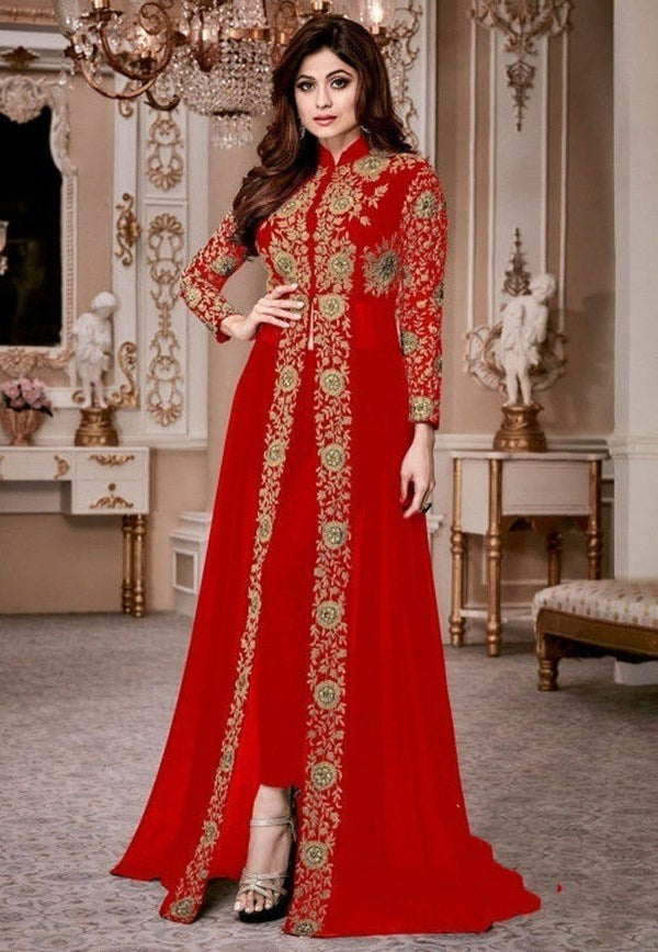 Retro Ethnic Print Long Sleeve Stand Collar Two-Piece Dress for Middle Eastern Women