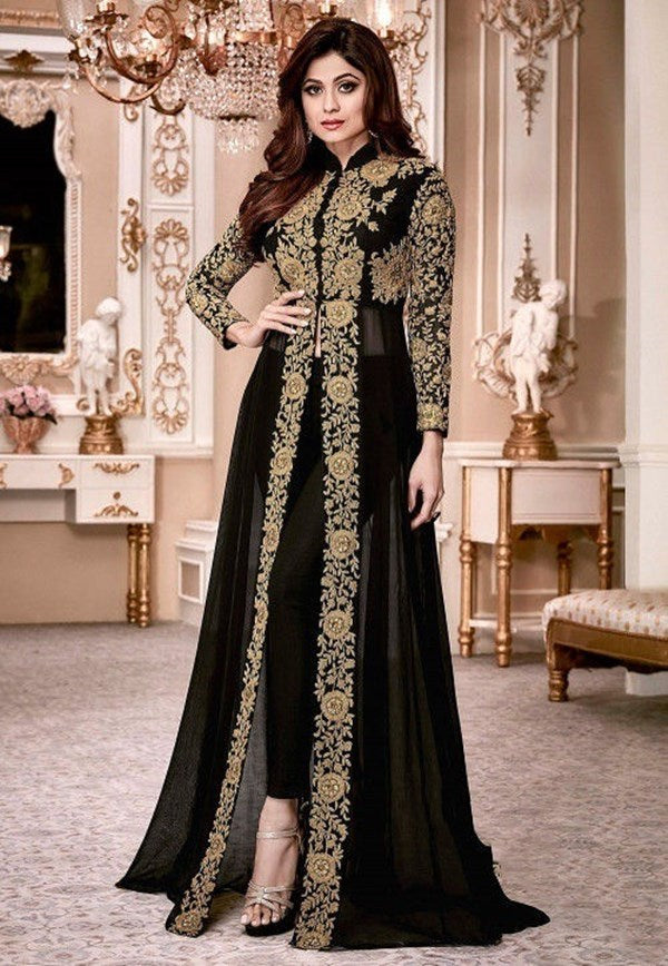 Retro Ethnic Print Long Sleeve Stand Collar Two-Piece Dress for Middle Eastern Women