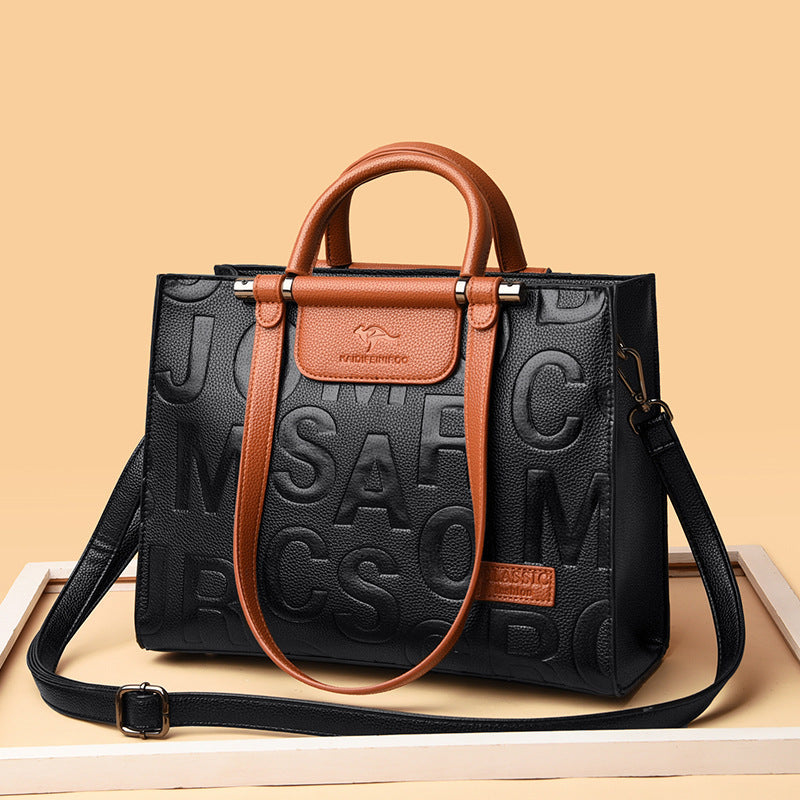 Sac à bandoulière imprimé de luxe grande capacité pour femme