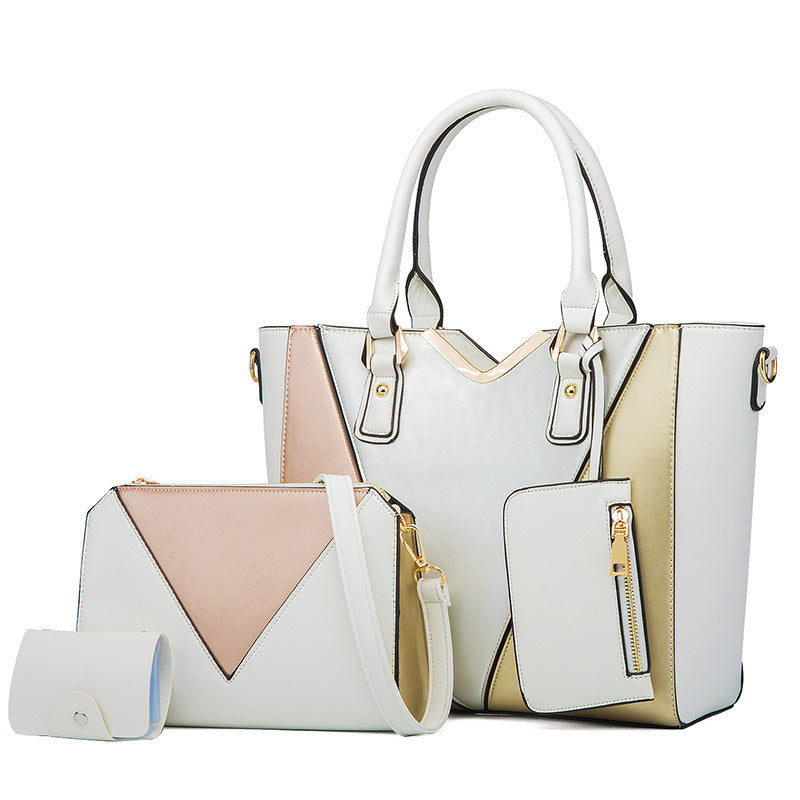 Diagonal Four-Piece Fashion Wild Bag Set