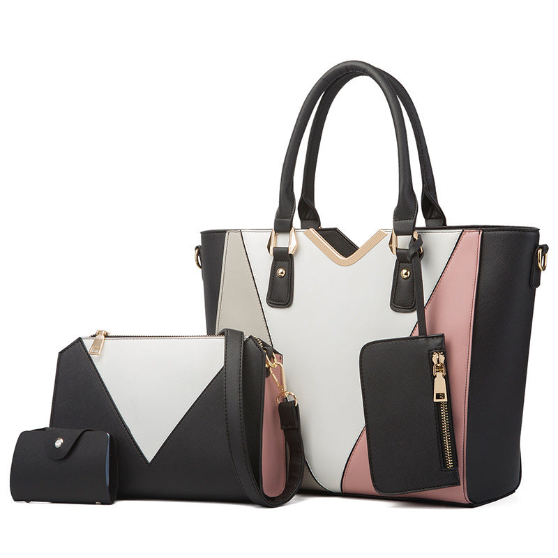 Diagonal Four-Piece Fashion Wild Bag Set