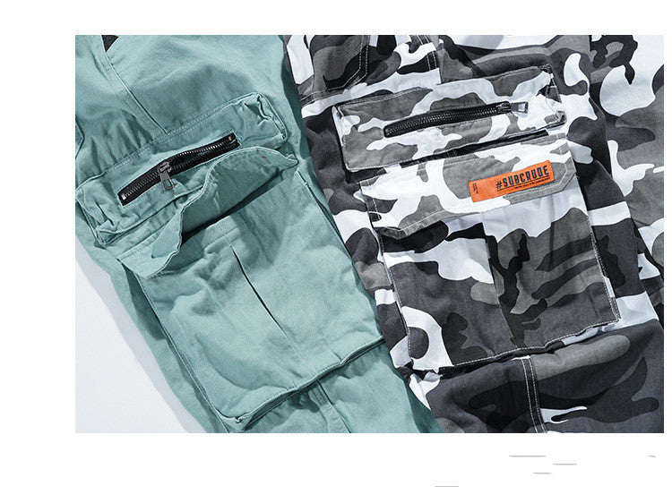 Pantalon Harlan neuf-points en coton hip-hop ample