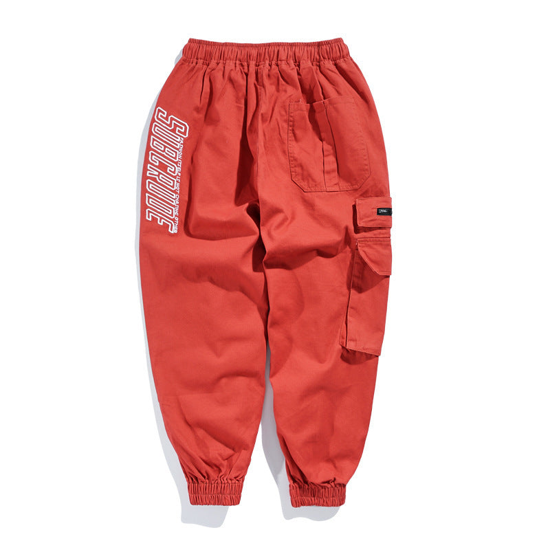 Pantalon Harlan neuf-points en coton hip-hop ample