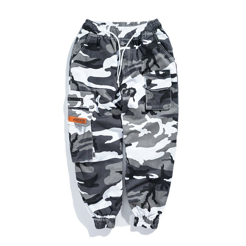 Pantalon Harlan neuf-points en coton hip-hop ample