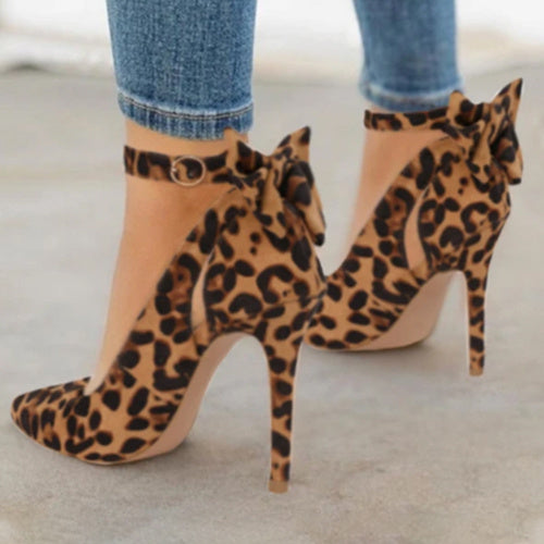Bow Pointed Toe Super High Heel Sandals