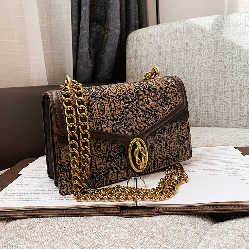 Sac bandoulière petit format de style européen et américain blanc et café