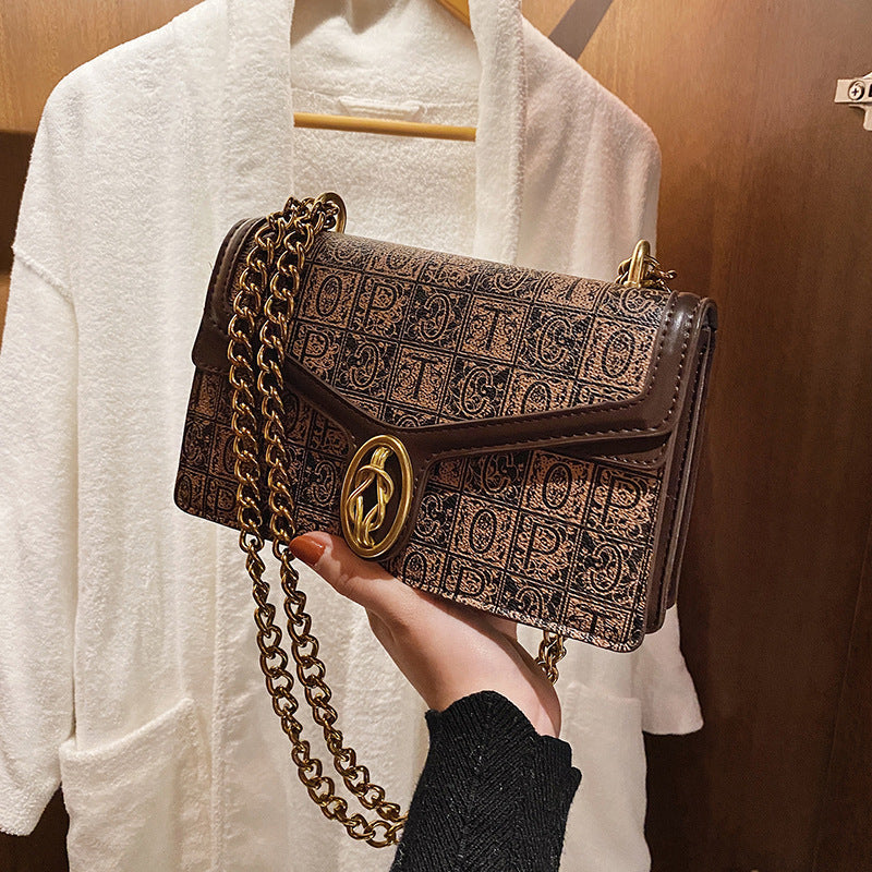 Sac bandoulière petit format de style européen et américain blanc et café