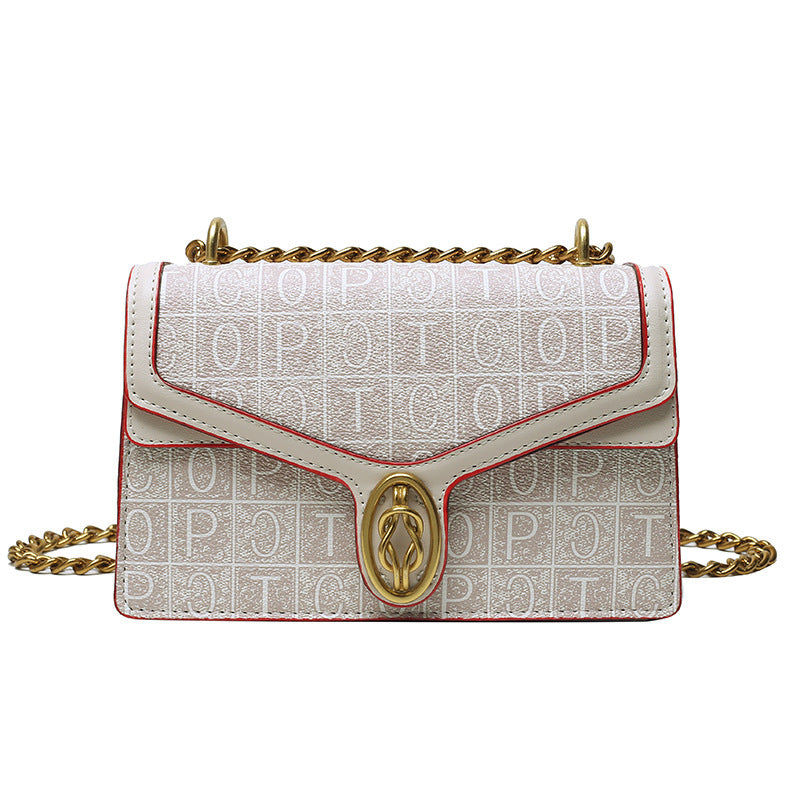 Sac bandoulière petit format de style européen et américain blanc et café