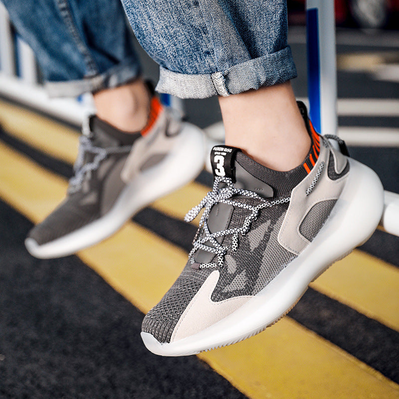 Breathable Mesh Running Shoes for Men with Rubber Sole