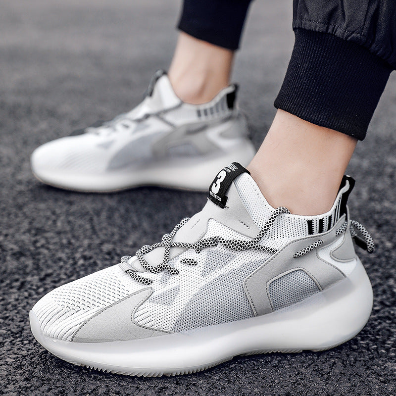 Breathable Mesh Running Shoes for Men with Rubber Sole