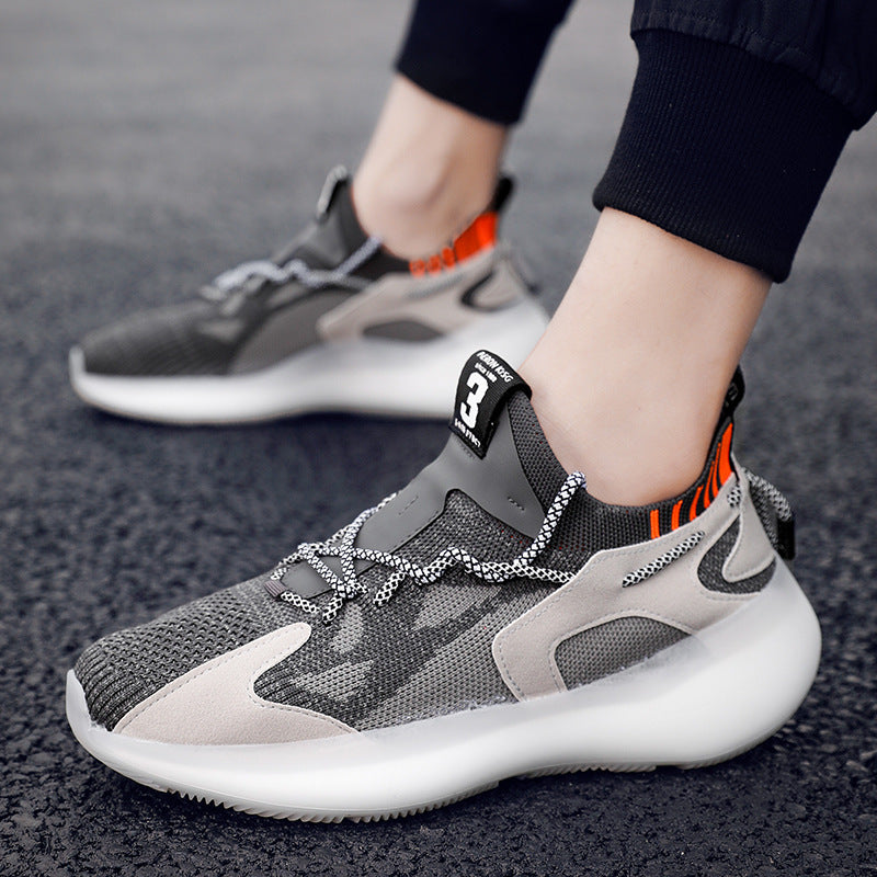 Breathable Mesh Running Shoes for Men with Rubber Sole