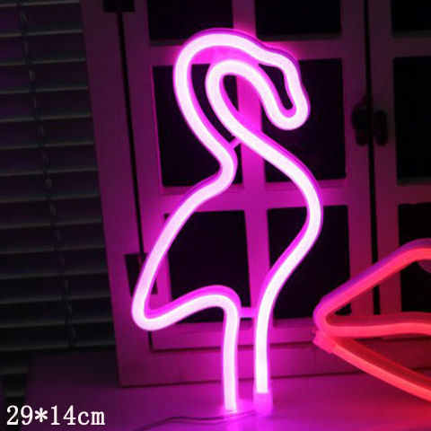 مصباح نيون LED ليلي يعمل بمنفذ USB وبطارية لديكور المنزل 30×18.5 سم