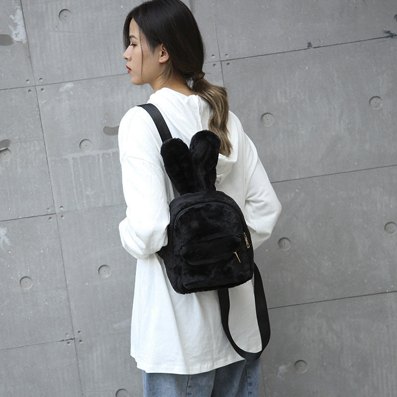 Trendy Plush Medium Casual Backpack for Women