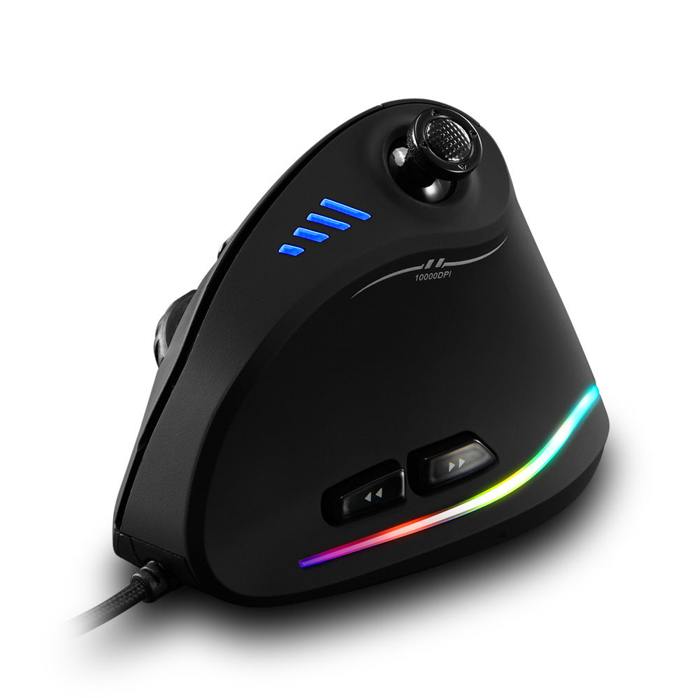 Wired Vertical Optical Mouse with 11 Keys and Adjustable DPI