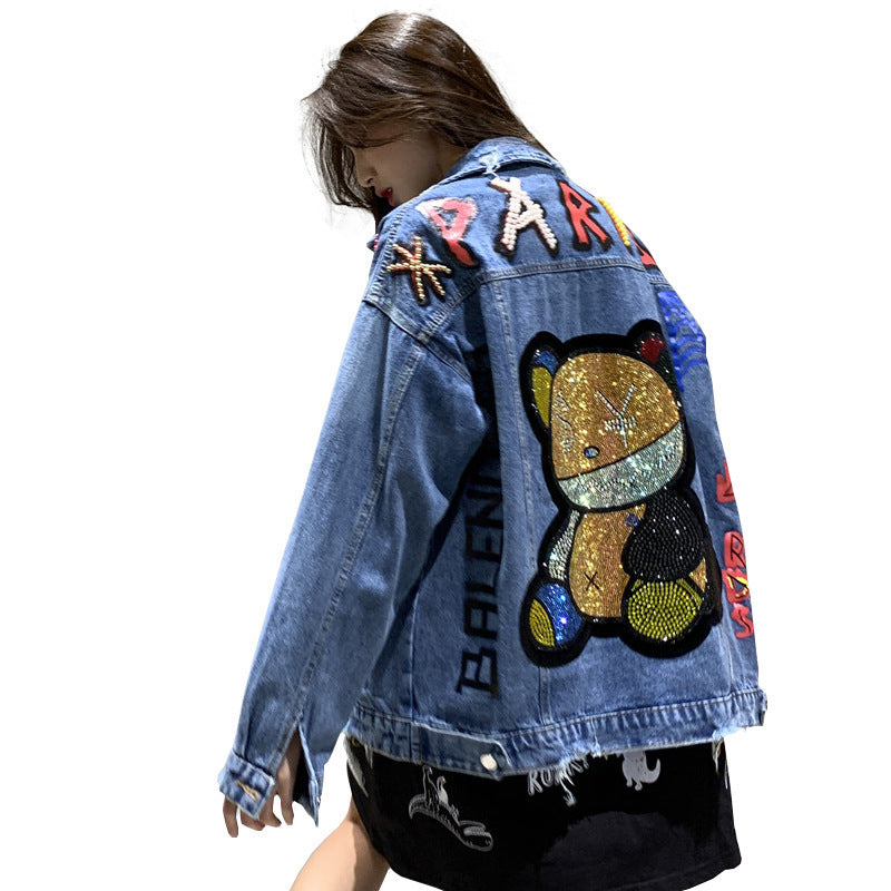 Heavy Industry Denim Workwear with Hot Drilling Design