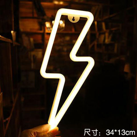 مصباح نيون LED ليلي يعمل بمنفذ USB وبطارية لديكور المنزل 30×18.5 سم