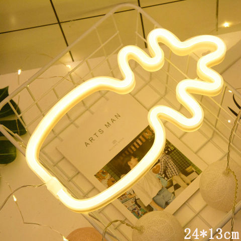 مصباح نيون LED ليلي يعمل بمنفذ USB وبطارية لديكور المنزل 30×18.5 سم