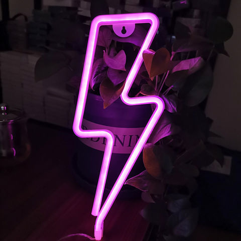 مصباح نيون LED ليلي يعمل بمنفذ USB وبطارية لديكور المنزل 30×18.5 سم