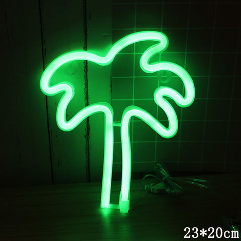 مصباح نيون LED ليلي يعمل بمنفذ USB وبطارية لديكور المنزل 30×18.5 سم