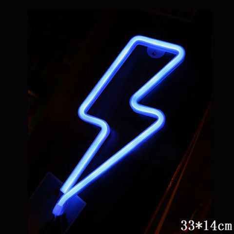 مصباح نيون LED ليلي يعمل بمنفذ USB وبطارية لديكور المنزل 30×18.5 سم