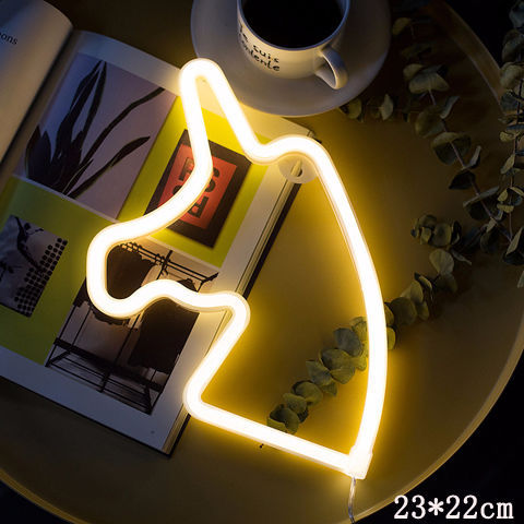 مصباح نيون LED ليلي يعمل بمنفذ USB وبطارية لديكور المنزل 30×18.5 سم