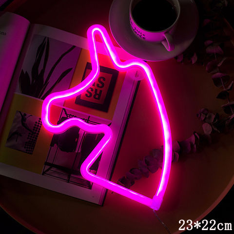 مصباح نيون LED ليلي يعمل بمنفذ USB وبطارية لديكور المنزل 30×18.5 سم