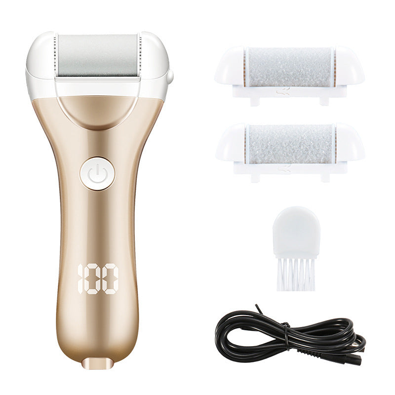 Charged Electric Foot File for Heels with Adjustable Speed LED Display Callus Remover Pedicure Tool