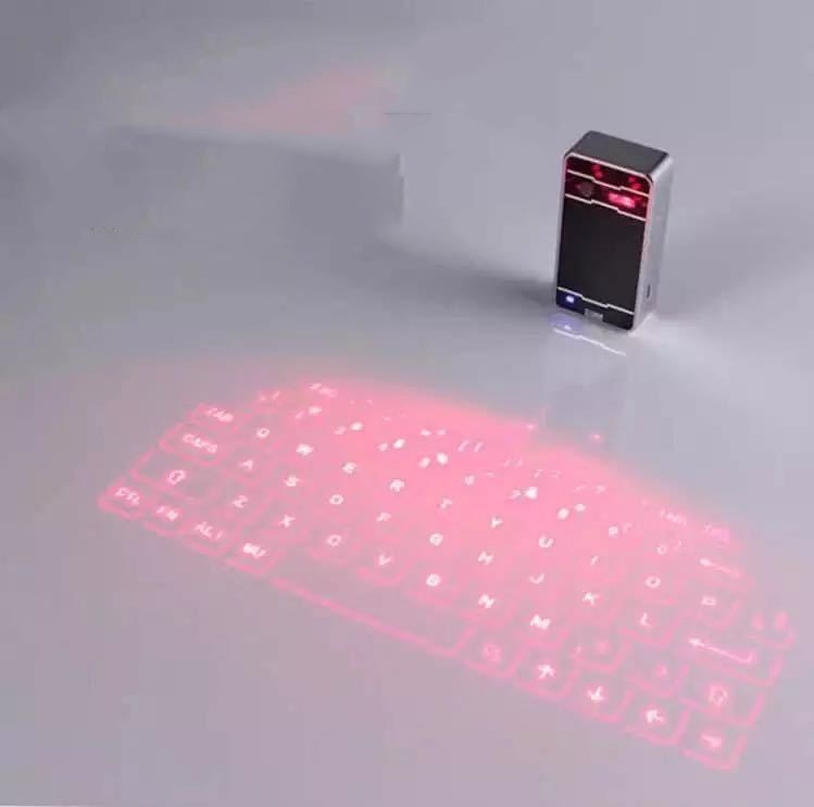 Bluetooth Wireless Laser Projection Keyboard with Voice Speaker & Mouse Function