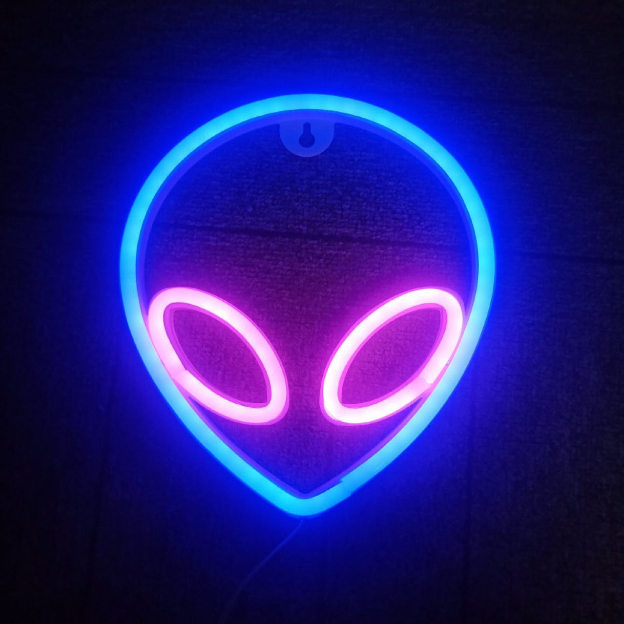 LED Alien Pendant Neon Wall Light with USB & Battery Power