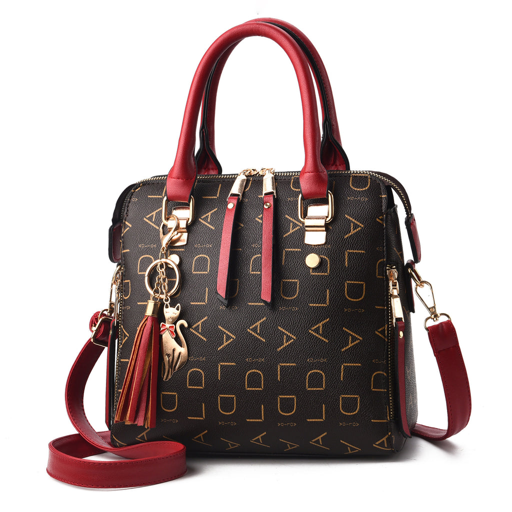 Sac fourre-tout à bandoulière en cuir PU grande capacité pour femme