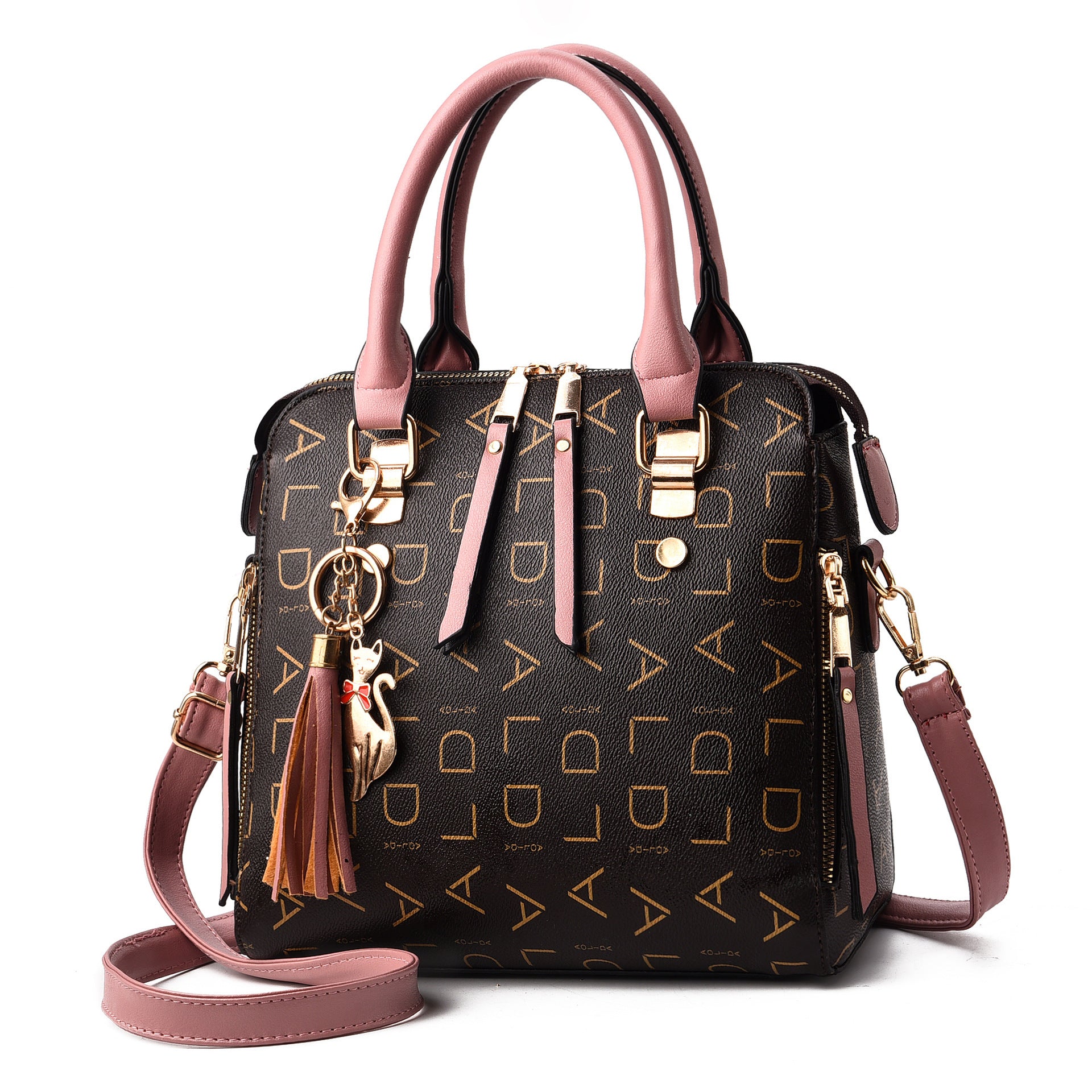 Sac fourre-tout à bandoulière en cuir PU grande capacité pour femme