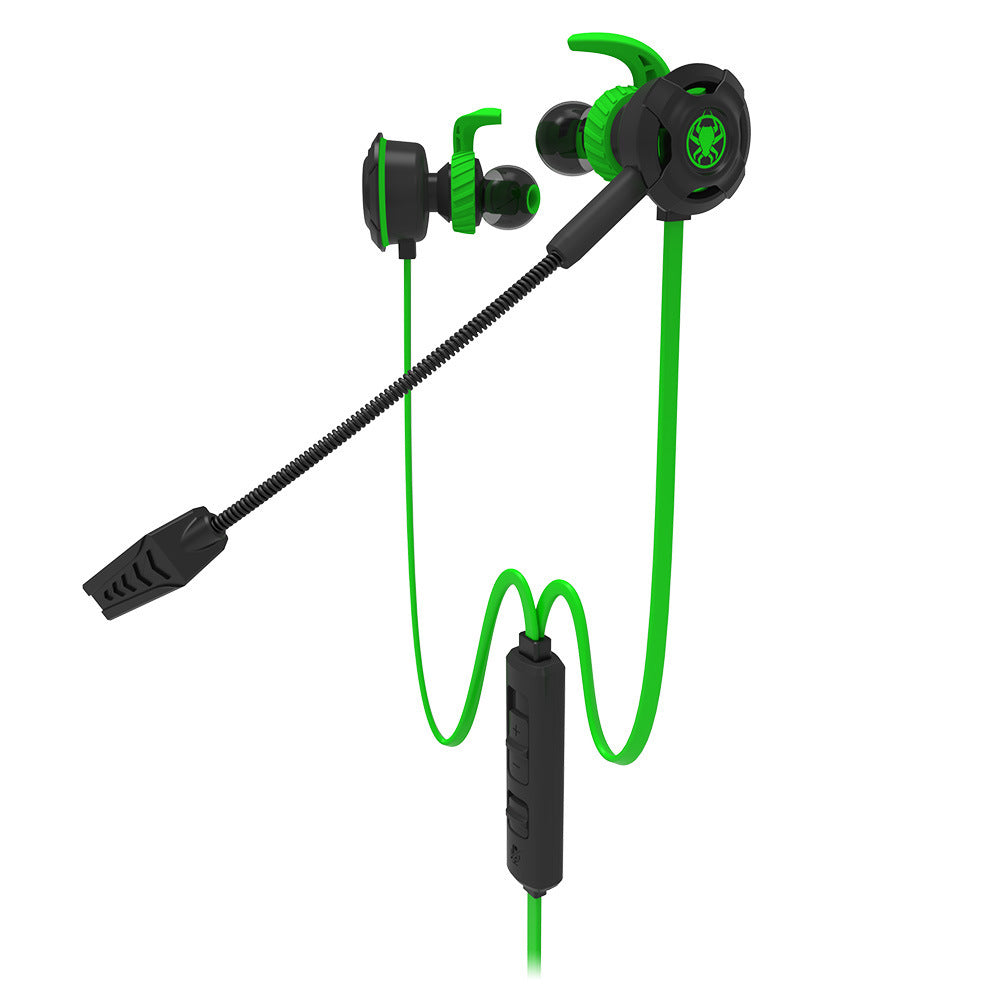 In-Ear Wired Gaming Headset with Mic - Red, Green, Black