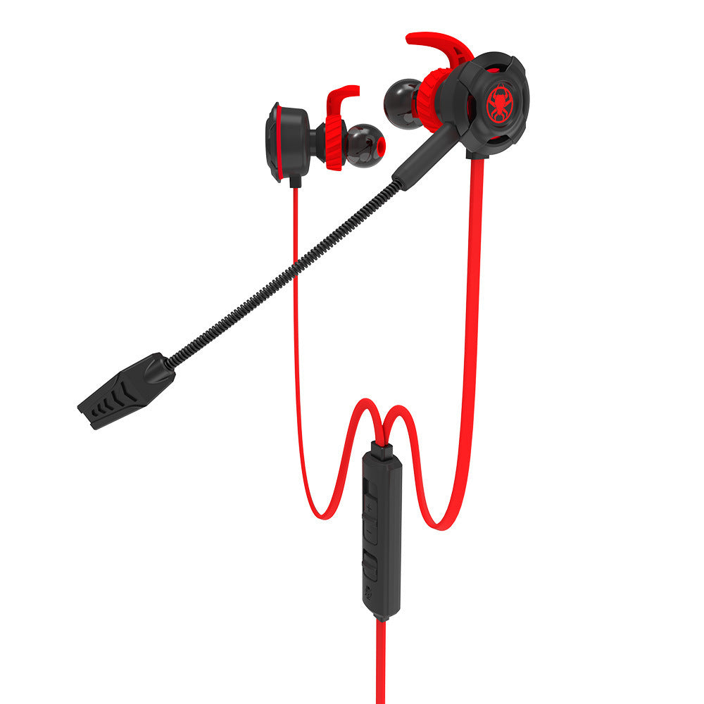 In-Ear Wired Gaming Headset with Mic - Red, Green, Black