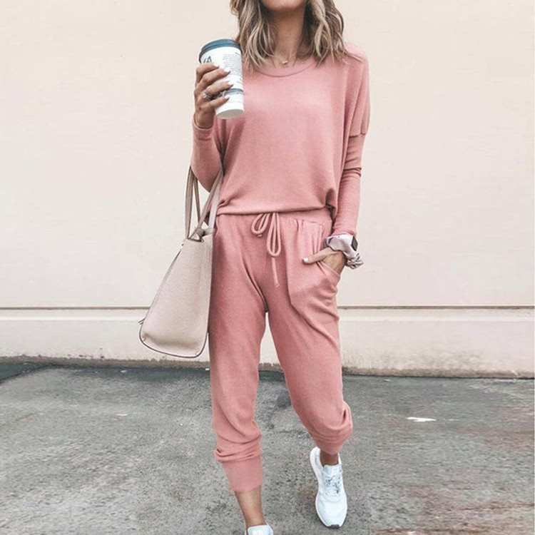 Loose Solid Color Long Sleeve Casual Fleece Sweater