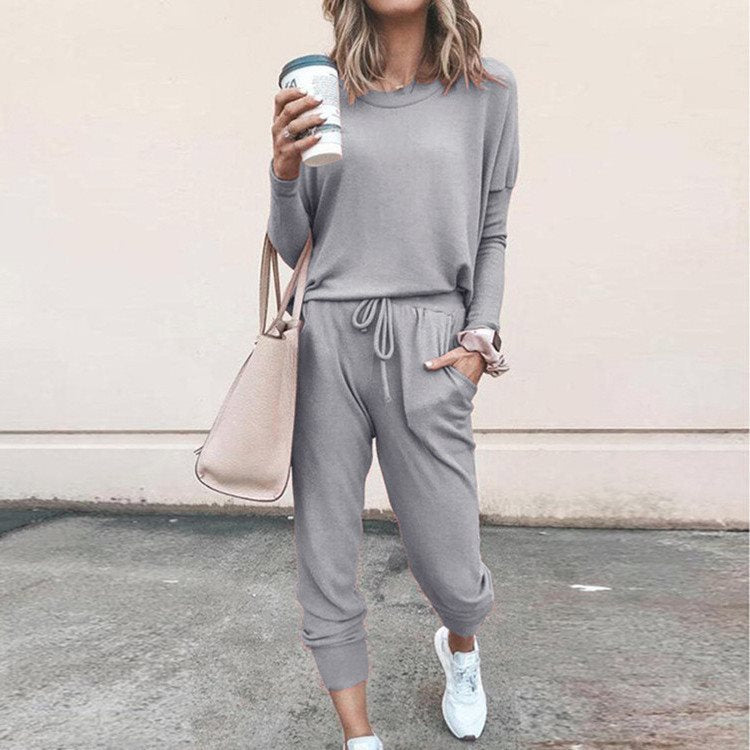 Loose Solid Color Long Sleeve Casual Fleece Sweater