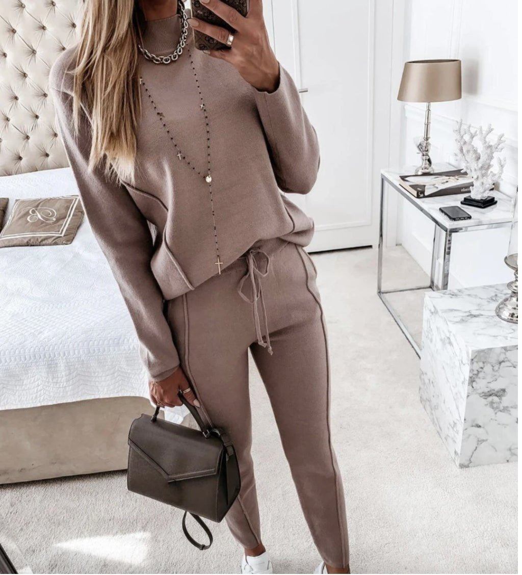 Loose Solid Color Long Sleeve Casual Fleece Sweater
