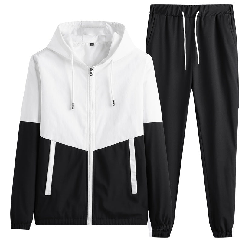 Men's Hooded Sportswear Jacket & Harem Pants