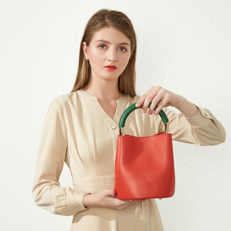 Vintage Large-Capacity Portable Bucket Bag