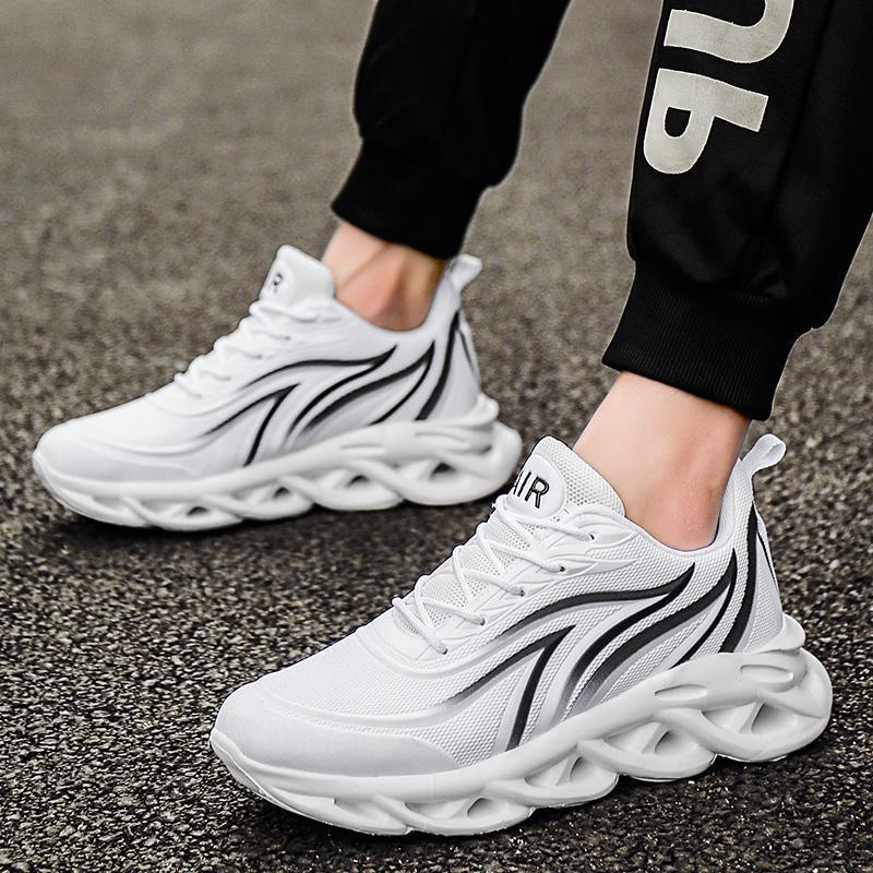Chaussures de course décontractées style coréen pour hommes et femmes, dessus en maille, semelle en caoutchouc