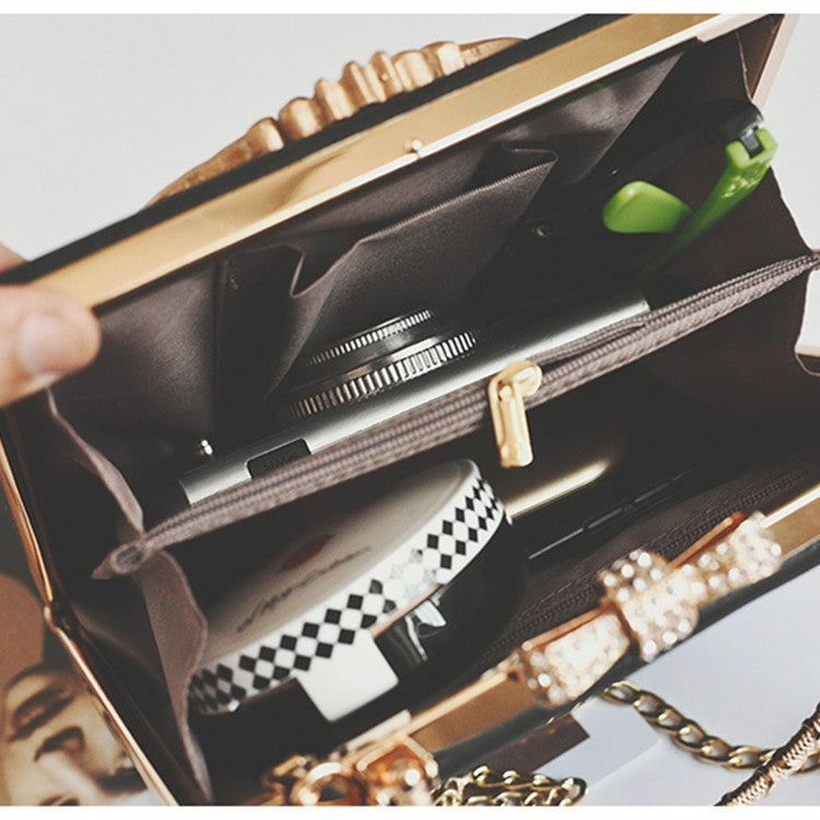 Frame Chain Portable Messenger Small Square Bag