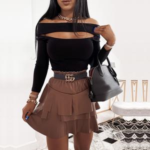 Jupe mini taille haute pour femme, jupe bouffante, jupe gâteau