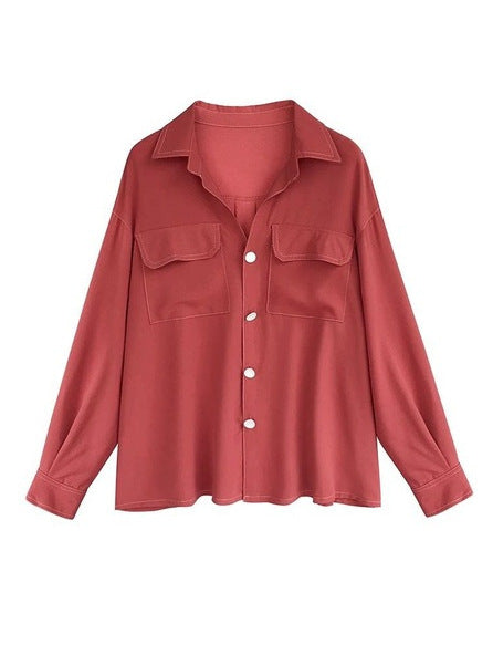 Chemisier Cardigan en Mousseline Ample Manches Longues