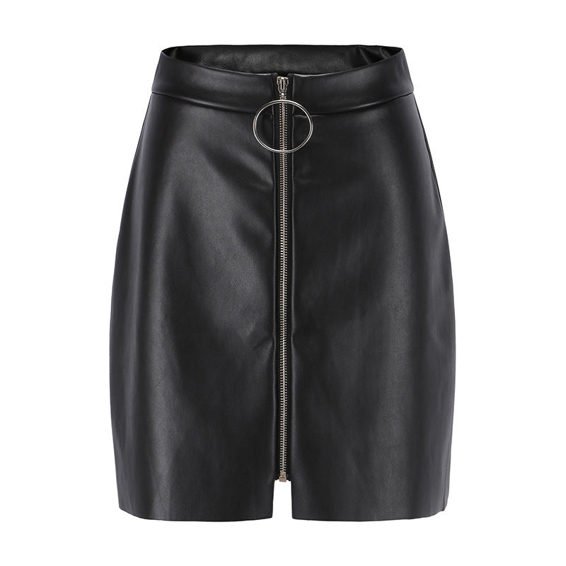 Leather Skirt High Waist Skirt Women