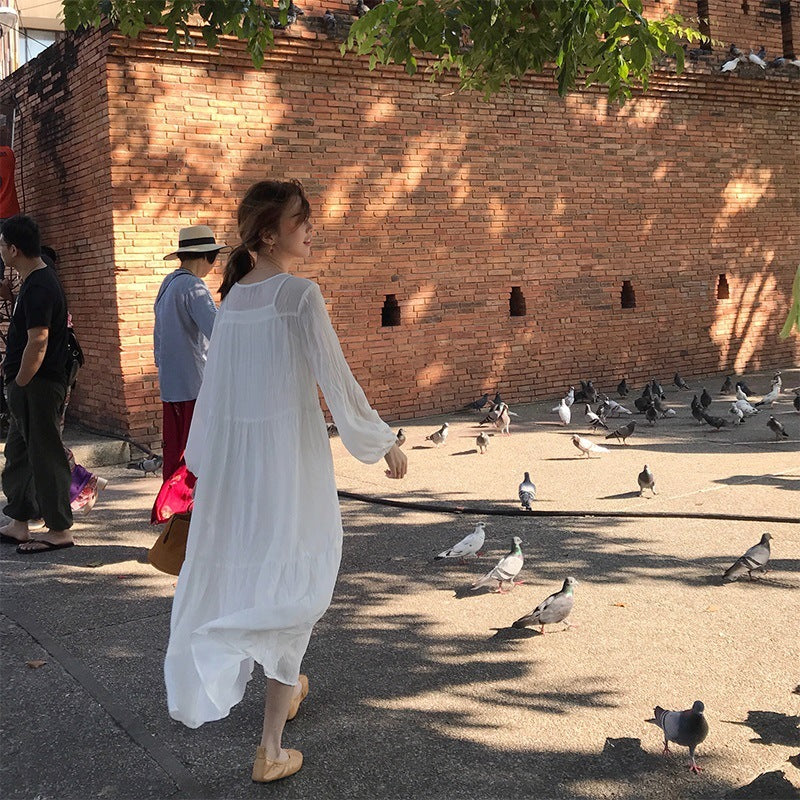 Long Skirt Temperament Sunscreen Chiffon Dress Women