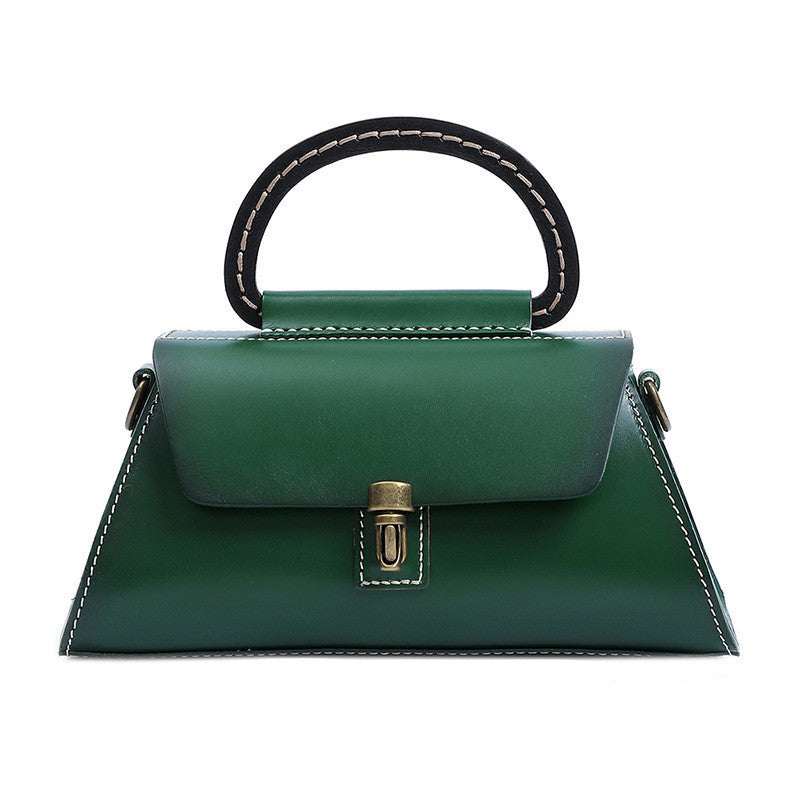 Women's Genuine Leather Tree Cream Handbag